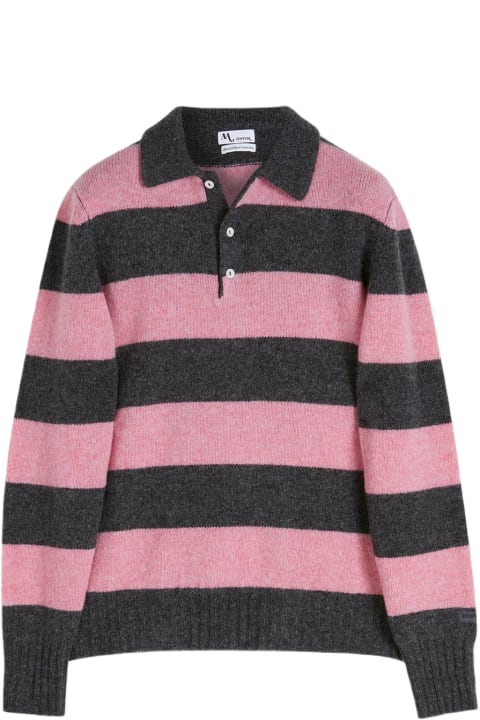 doppiaa Sweaters for Men doppiaa Aarsenal Shetland Poloshirt