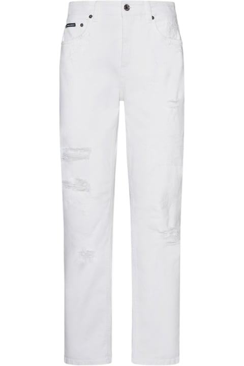 Dolce & Gabbana Pants & Shorts for Women Dolce & Gabbana Rips Boyfriend Jeans