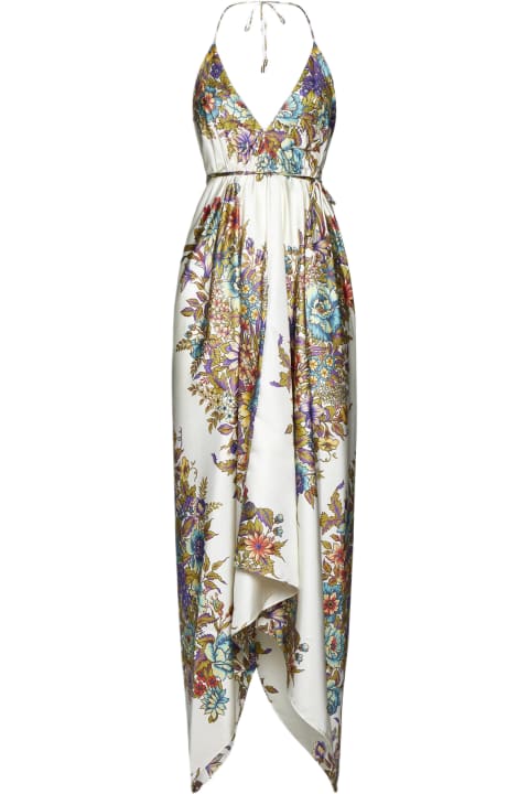 Fashion for Women Etro Floral Print Silk Long Dress