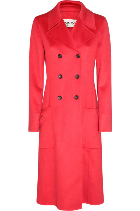 Lanvin Coats & Jackets for Women Lanvin Watermelon Cashmere Long Coat