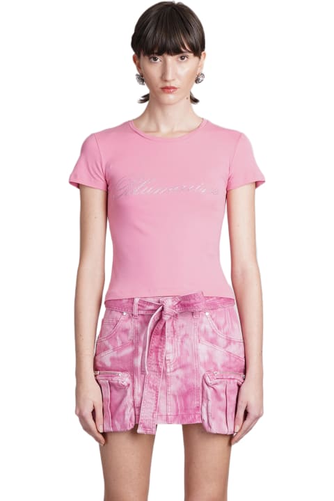Fashion for Women Blumarine T-shirt In Rose-pink Cotton