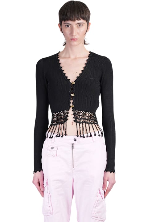 Ganni Sweaters for Women Ganni Cardigan In Black Viscose
