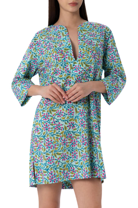 Homeware MC2 Saint Barth Woman Cotton Tunic Dress Macha