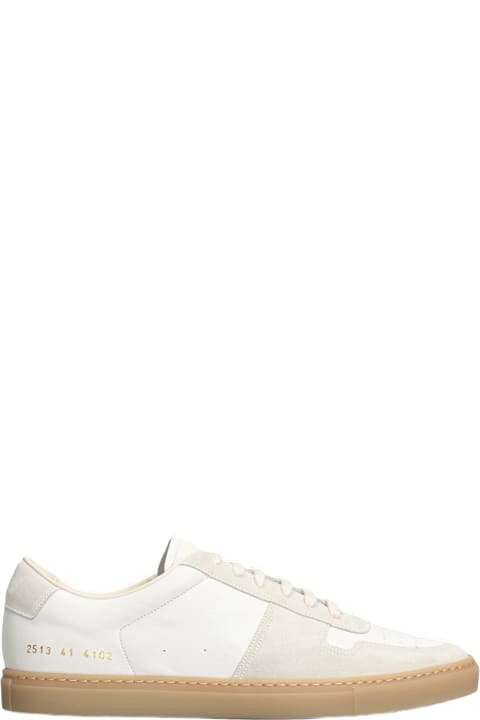 Common Projects for Kids Common Projects Bball Slim Sneakers In White Suede And Leather