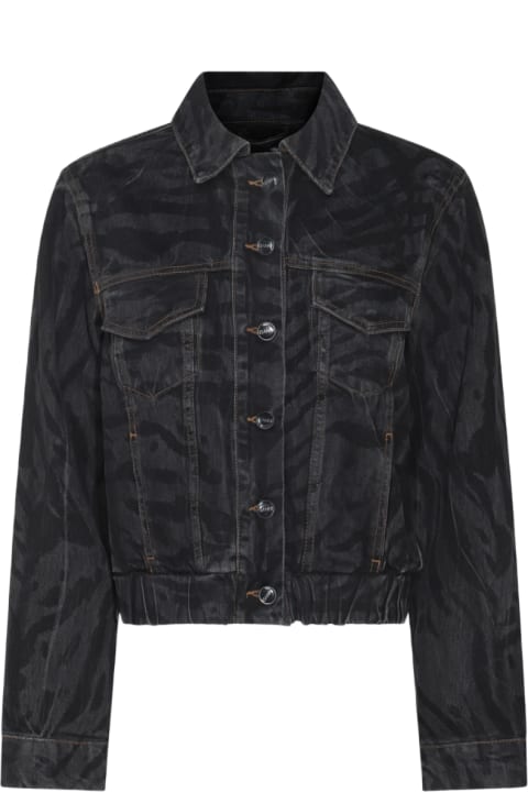 Coats & Jackets for Women Ganni Black Cotton Denim Jacket