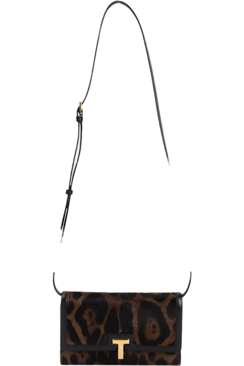 Tom Ford Accessories for Women Tom Ford Leopard Wallet On Strap
