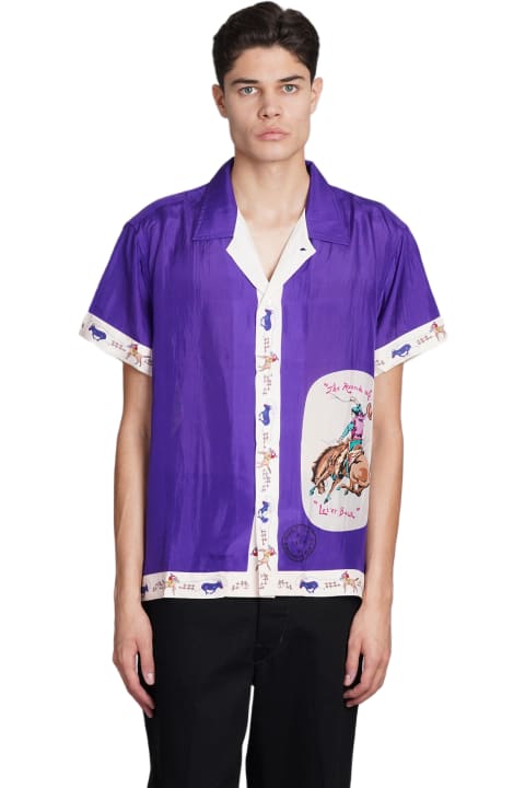 Bode for Men Bode Shirt In Viola Silk