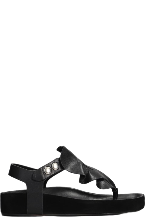Sandals for Women Isabel Marant Isela Flats In Black Leather