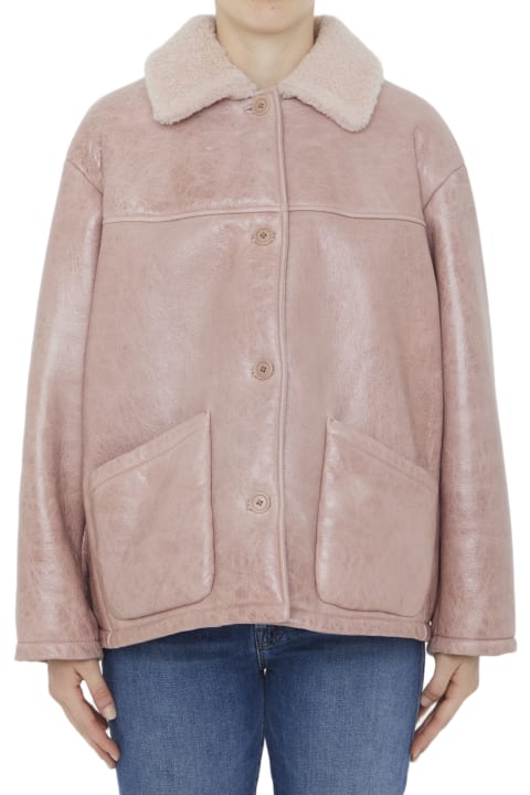 Salvatore Santoro Coats & Jackets for Women Salvatore Santoro Pink Leather Jacket