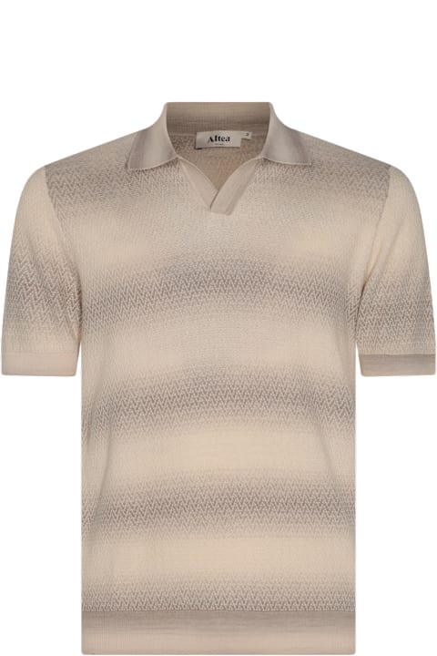 Altea Clothing for Men Altea Beige Cotton Polo Shirt