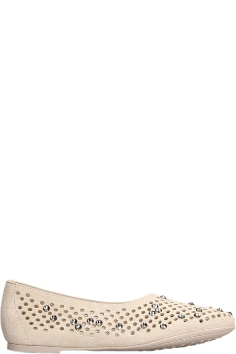 Pedro Garcia Shoes for Women Pedro Garcia Ariane Ballet Flats In Beige Suede