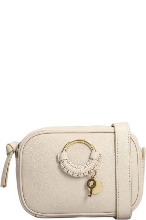 See by Chloé for Women See by Chloé Camera Bag Shoulder Bag In Beige Leather