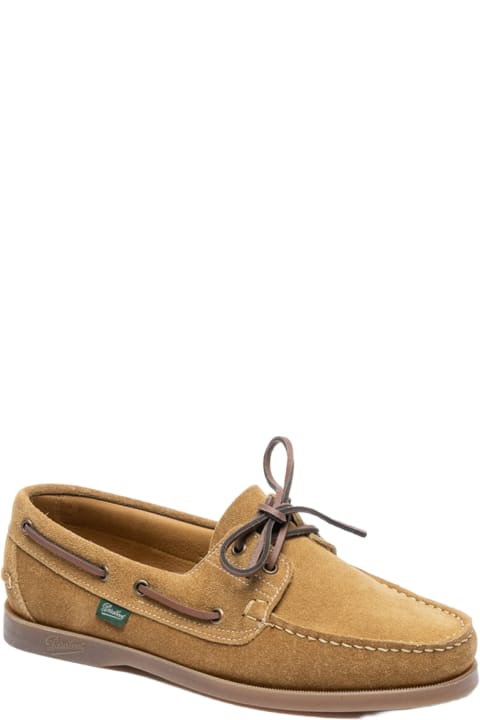 Shoes for Men Paraboot Barth Tobacco Suede Boat Loafer