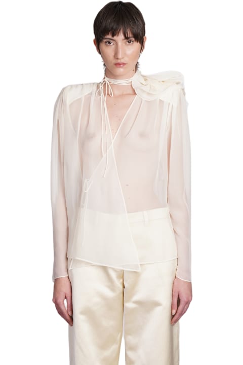 Magda Butrym for Women Magda Butrym Blouse In White Silk