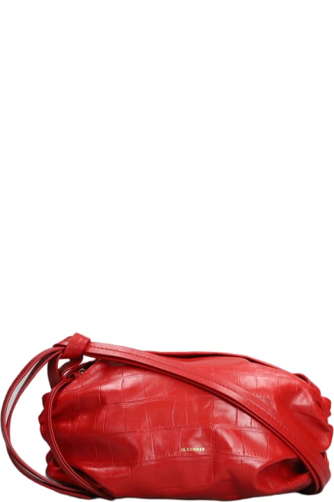 Jil Sander Shoulder Bags for Men Jil Sander Shoulder Bag In Red Leather
