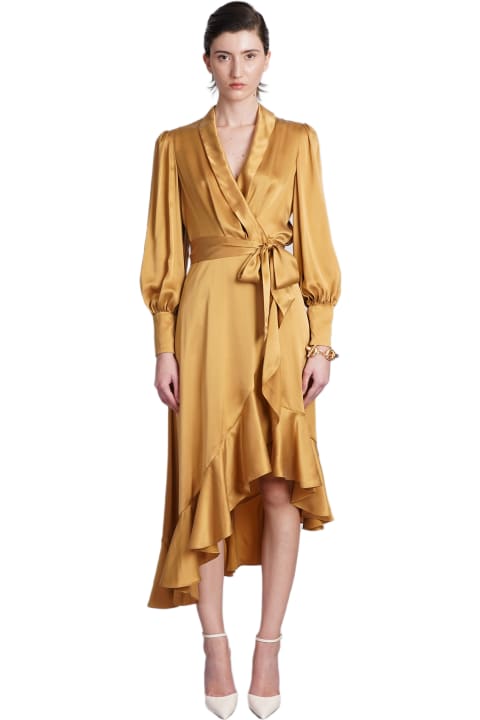 ウィメンズ新着アイテム Zimmermann Dress In Gold Silk