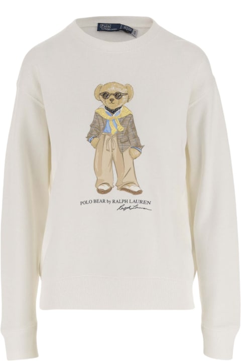 ウィメンズ Ralph Laurenのフリース＆ラウンジウェア Ralph Lauren Cotton Blend Polo Bear Sweatshirt