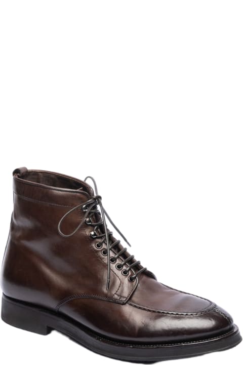 Alberto Fasciani Shoes for Men Alberto Fasciani Ulisse Ankle Boot 47056 Mahogany Rubber Sole