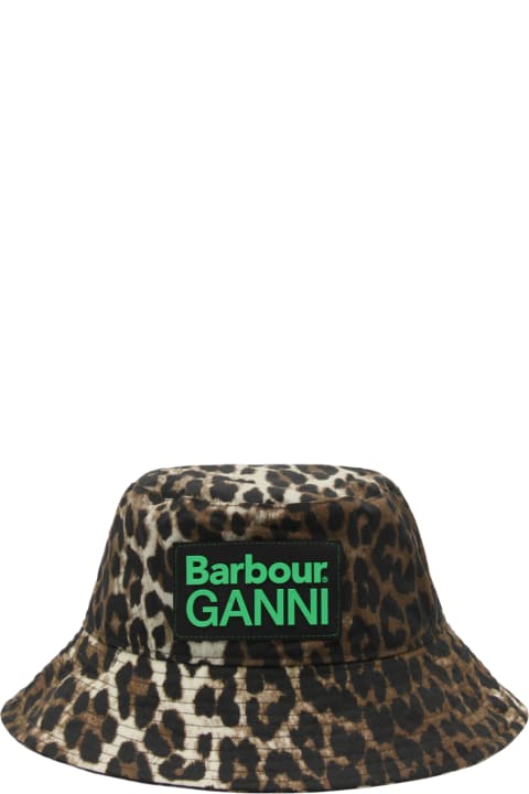 ウィメンズ 帽子 Barbour Leopard Canvas Bucket Hat