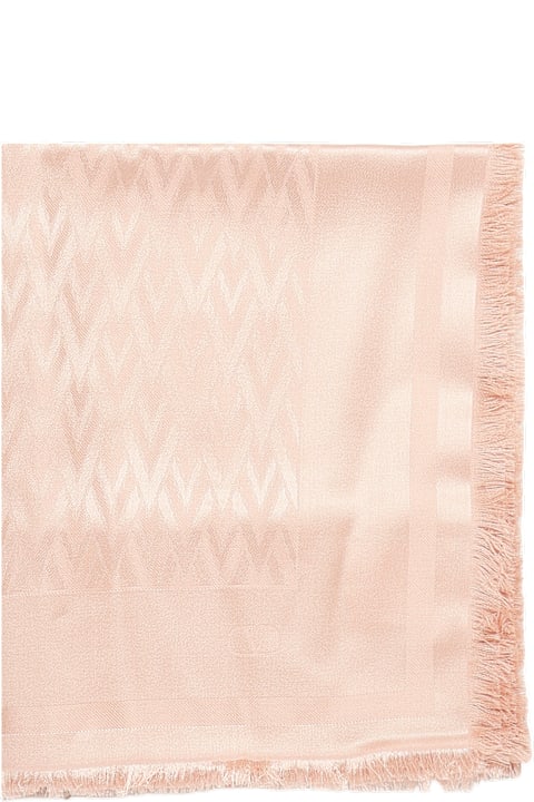 Scarves & Wraps for Women Valentino Garavani Toute La V Shawl In Silk And Wool