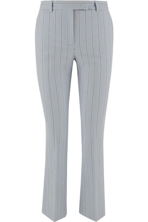 QL2 Pants & Shorts for Women QL2 Cotton Blend Pants With Striped Pattern