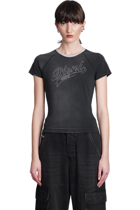 Diesel Topwear for Women Diesel T-shirt In Black Cotton