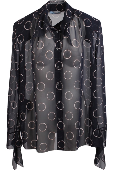 Topwear for Women Prada Prada Georgette Shirt With Print