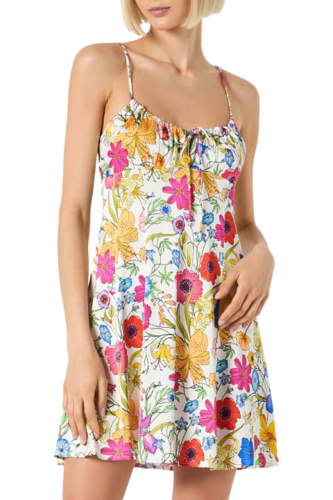 MC2 Saint Barth Dresses for Women MC2 Saint Barth Woman Short Slip Dress Creamy With Flower Print