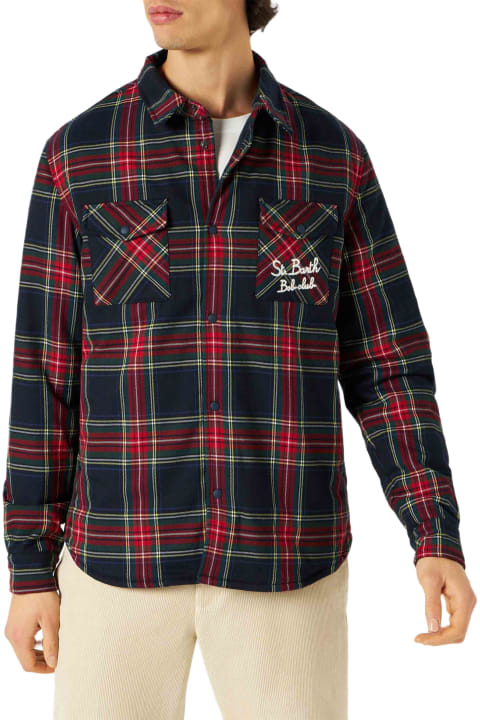 Homeware MC2 Saint Barth Overshirt Chalet With Pocket And St. Barth Bob Club Embroidery