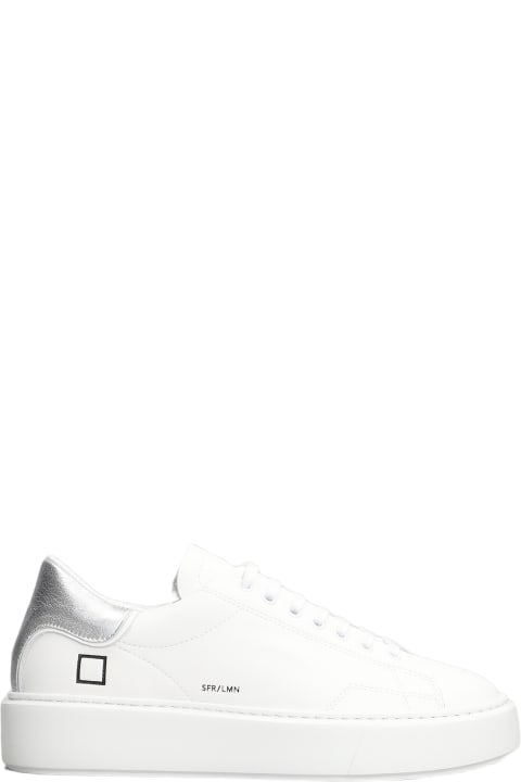 ウィメンズ D.A.T.E.のウェッジシューズ D.A.T.E. Sfera Sneakers In White Leather D.A.T.E.
