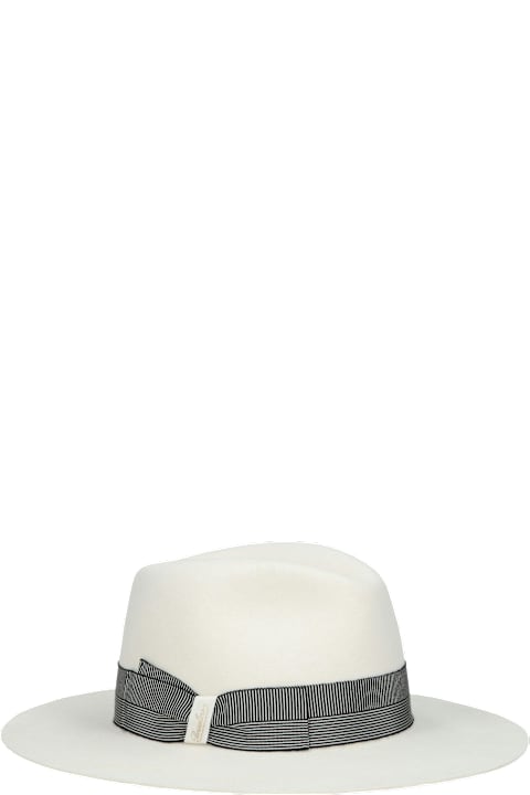 Homeware Borsalino Agata Alessandria Brushed Felt With Striped Hatband