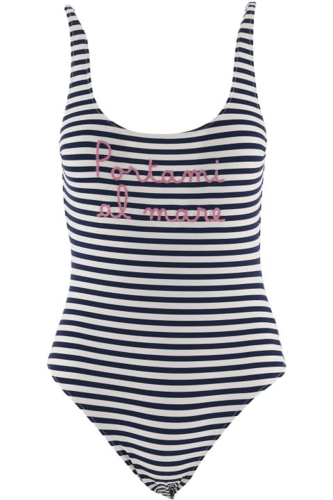 Swimwear for Women MC2 Saint Barth One-piece Swimsuit With Striped Pattern