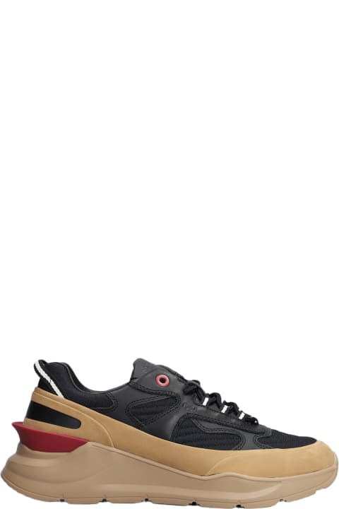 D.A.T.E. Sneakers for Men D.A.T.E. Fuga Sneakers In Black Leather And Fabric
