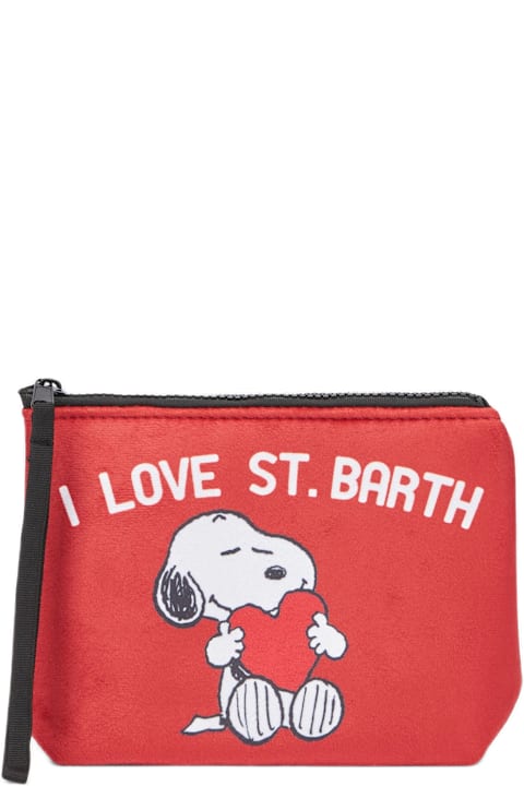 Homeware MC2 Saint Barth Aline Wooly Pochette With Snoopy Print