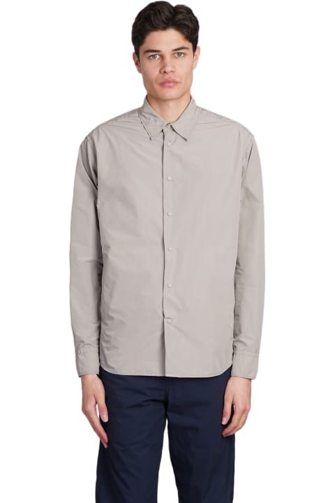 Aspesi for Men Aspesi Camicia Cassel Shirt In Grey Polyester
