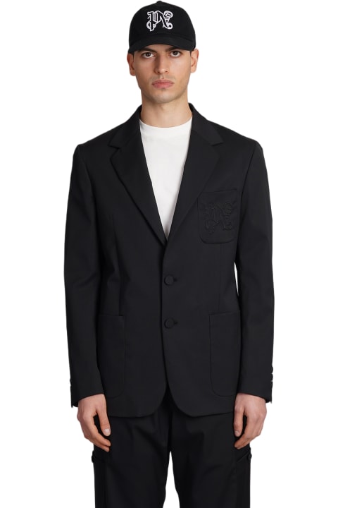 Palm Angels Coats & Jackets for Men Palm Angels Blazer In Black Polyester