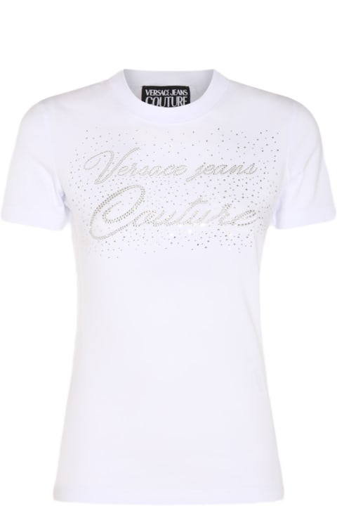 Versace Jeans Couture for Women Versace Jeans Couture White Cotton Blend T-shirt Versace Jeans Couture