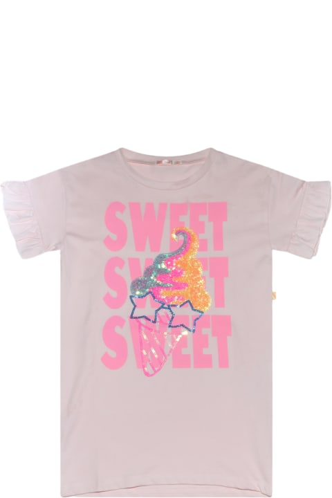 Billieblush T-Shirts & Polo Shirts for Girls Billieblush Light Pink Multicolour Cotton T-shirt