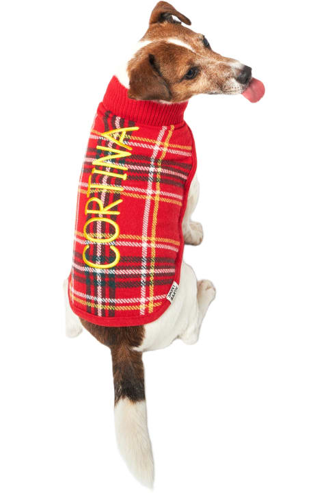 Homeware MC2 Saint Barth Dog Sweater With Tartan Print