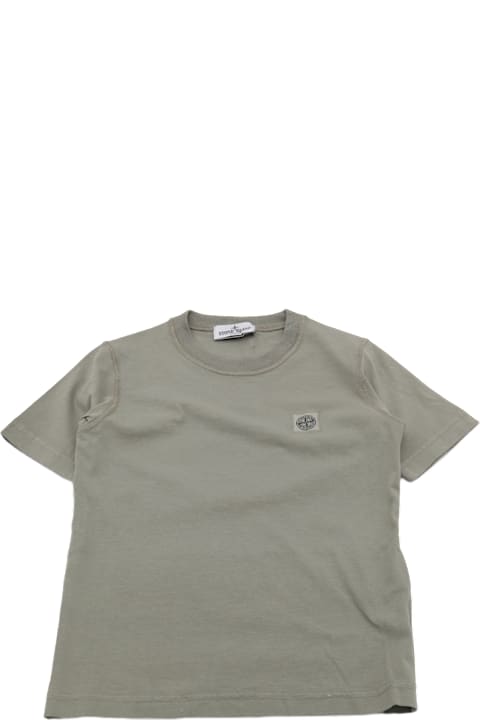 Fashion for Girls Stone Island Dark Green Cotton T-shirt