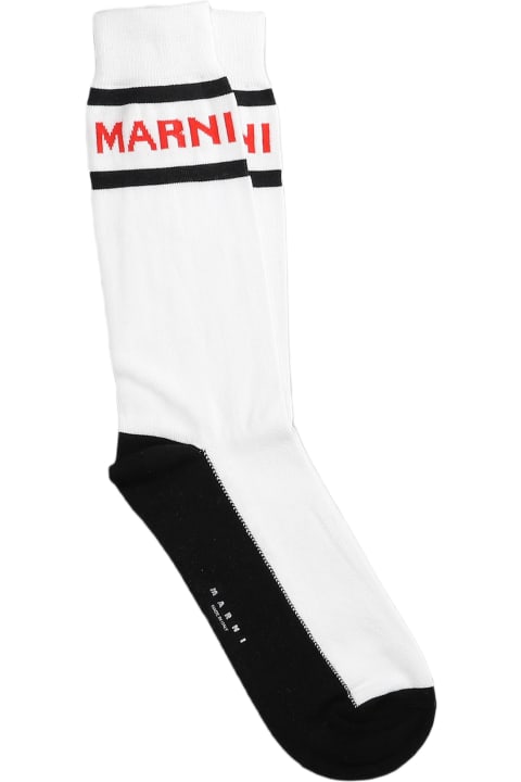 Marni Underwear for Men Marni White Cotton Socks