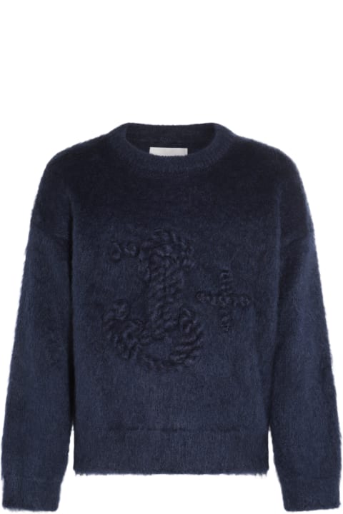 Jil Sander Sweaters for Women Jil Sander Midnight Blue Mohair Knitwear