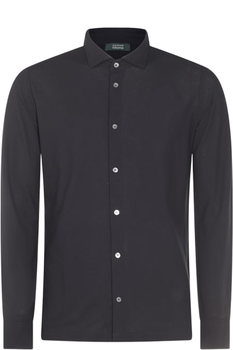 Zanone Clothing for Men Zanone Dark Blue Cotton Shirt
