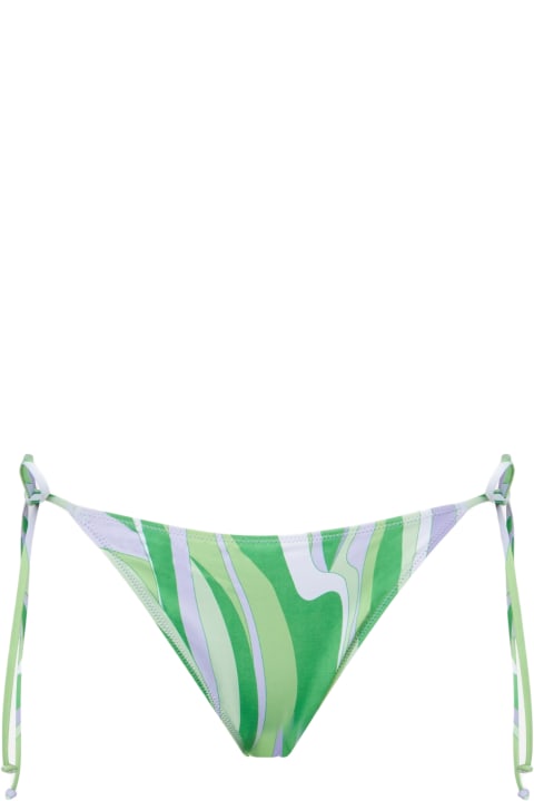 Homeware MC2 Saint Barth Woman Swim Briefs With Multicolor Wave Print