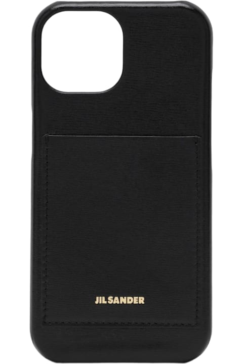 Jil Sander Hi-Tech Accessories for Women Jil Sander Black Iphone 15 Pro Cover With Logo