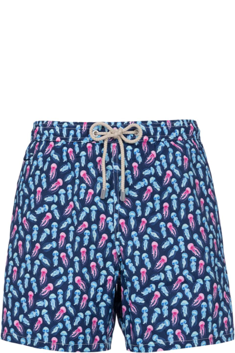 أدوات منزلية MC2 Saint Barth Comfort Light Classic Stretch Swim Shorts With Jellyfishes Print