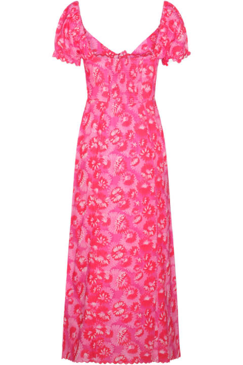 RIXO Dresses for Women RIXO Pink Multicolour Linen-viscose Blend Briella Dress