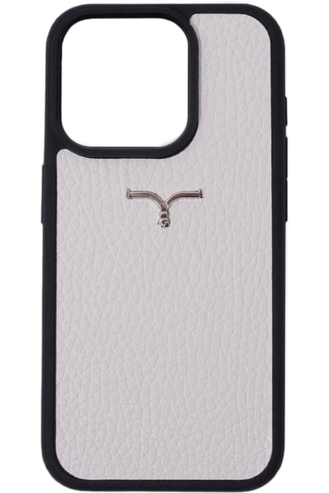 Homeware Larusmiani Calf Leather Cover For Iphone 15 Accessory