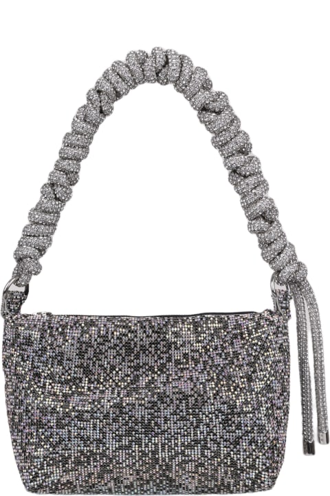 Kara Shoulder Bags for Women Kara Kara Crystal Mesh Phone Cord Shoulder Bag