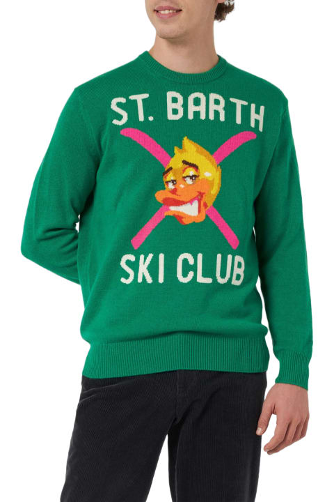 Homeware MC2 Saint Barth Crewneck Sweater Heron With Crypto Ducky Jacquard | Crypto Puppets Special Edition